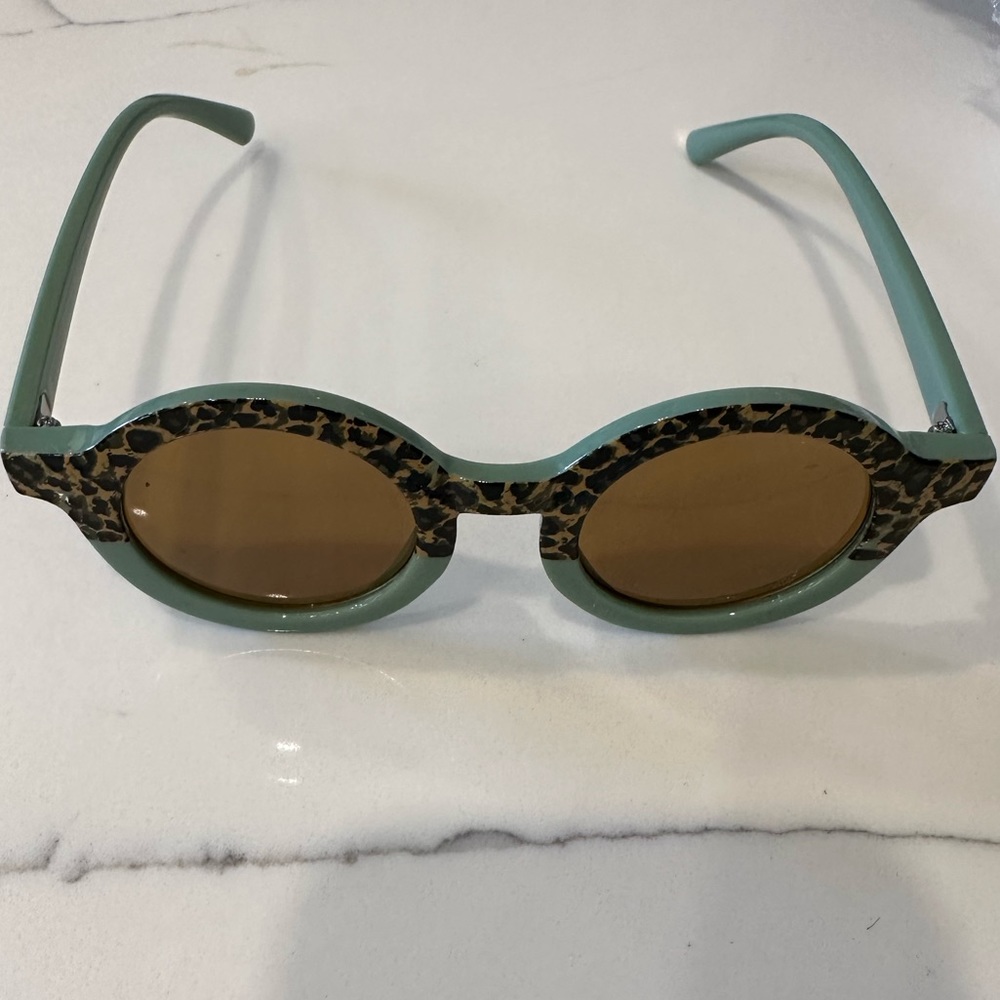 Kids children’s place sunglasses tortoise turquoise funky fun accessory